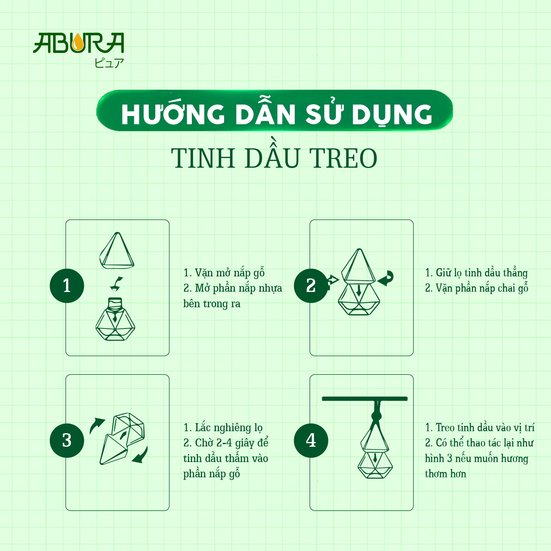 Hướng dẫn sử dụng tinh dầu treo Sả Java khử mùi làm mới không gian xe hơi Hướng dẫn sử dụng tinh dầu treo Sả Java khử mùi làm mới không gian xe hơi