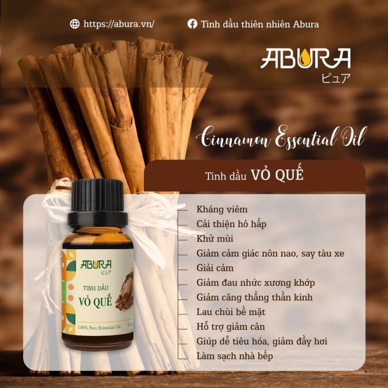 Công dụng của Tinh dầu Vỏ Quế nguyên chất
