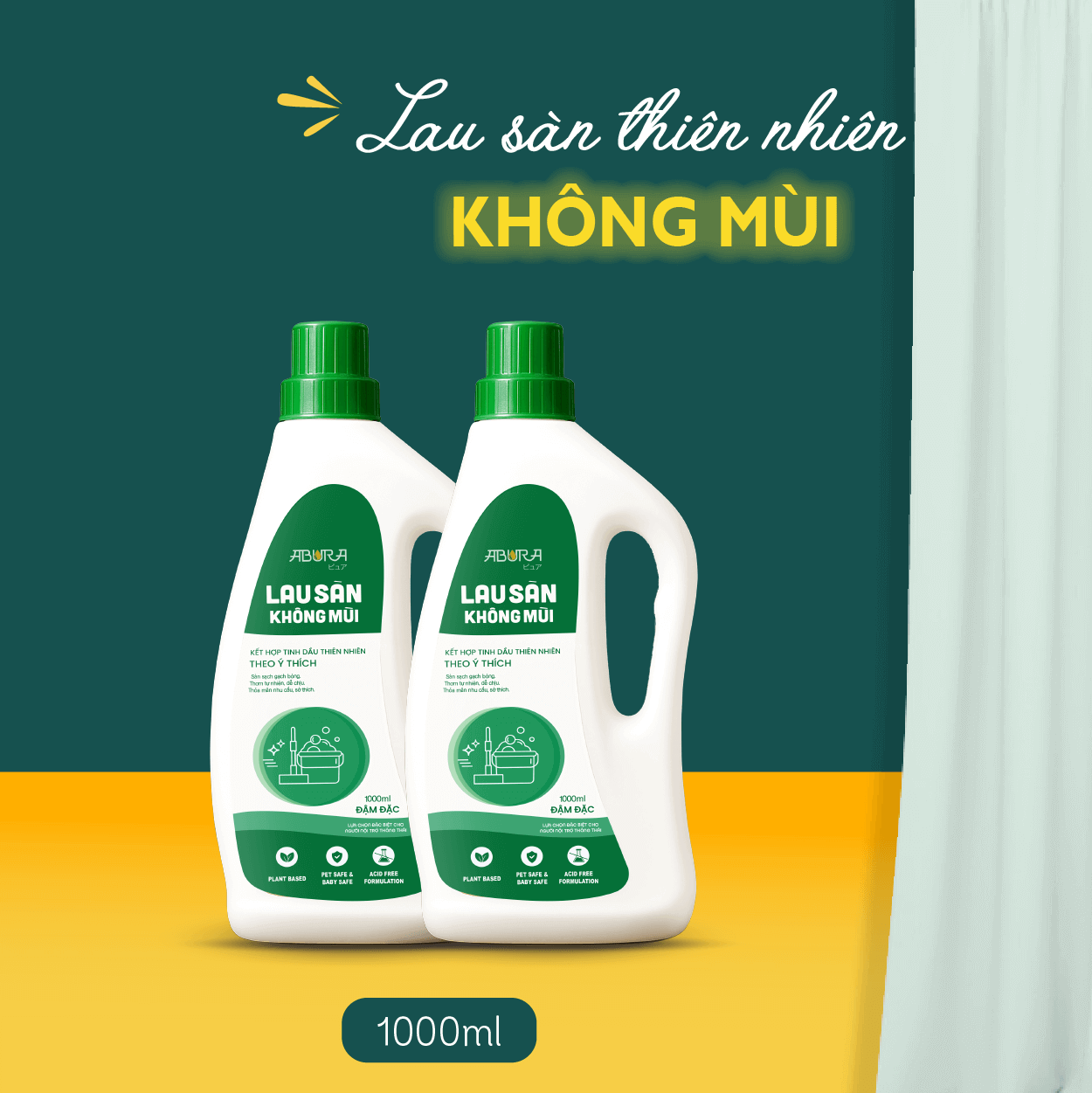 Lau sàn không mùi ABURA