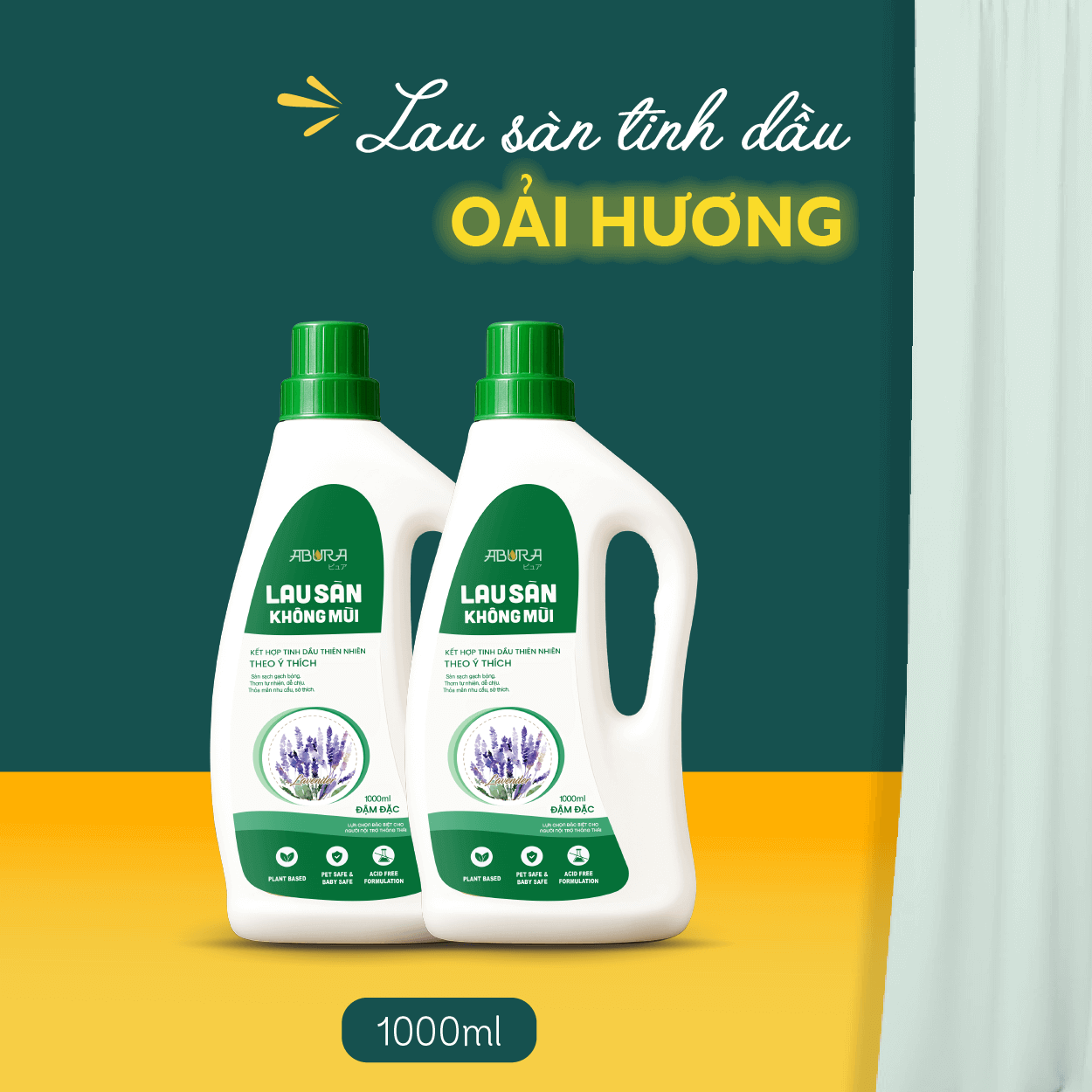 Nước lau sàn hương Oải Hương ABURA