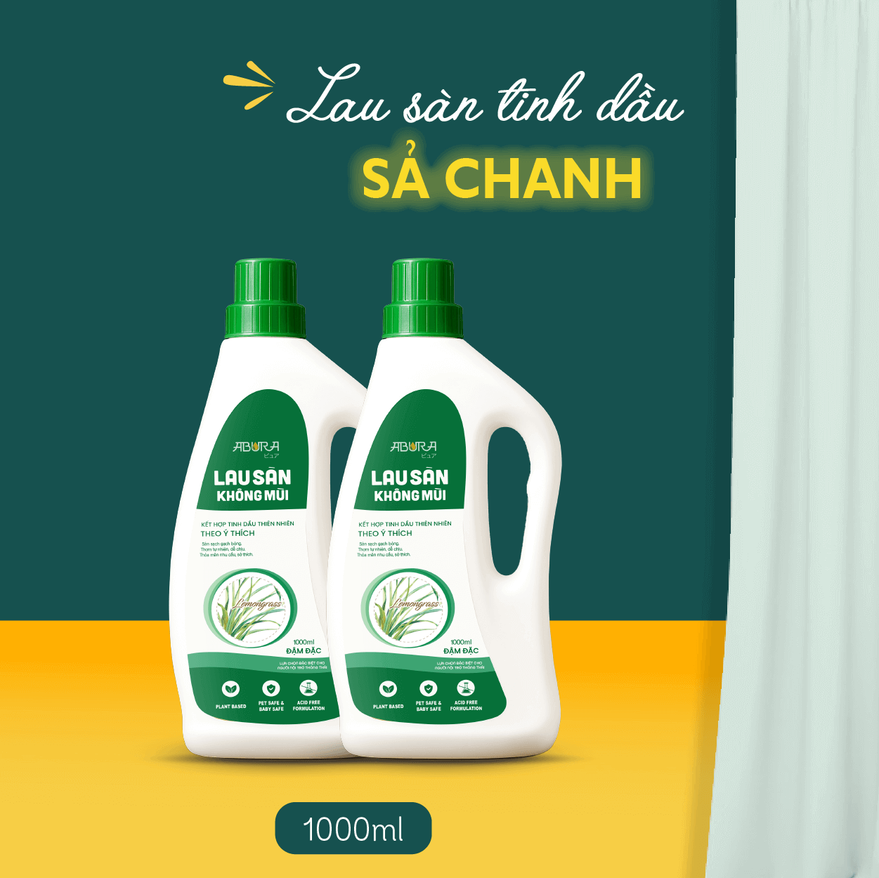 Nước lau sàn hương Sả Chanh ABURA