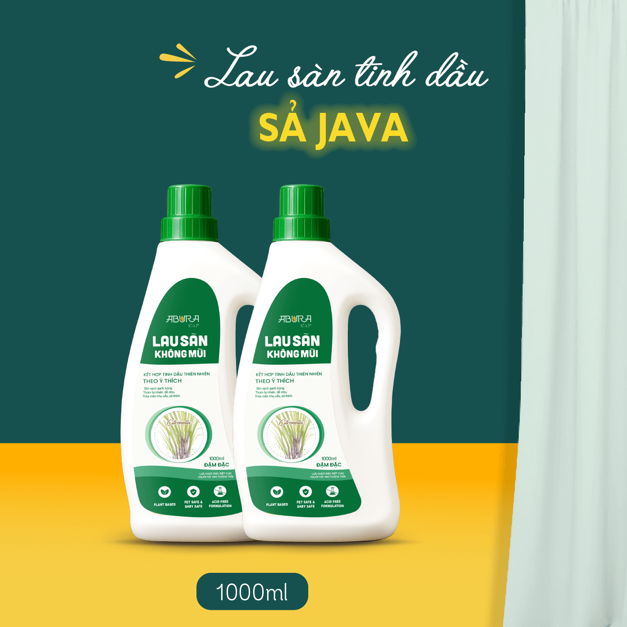 Nước lau sàn hương Sả Java ABURA Nước lau sàn hương Sả Java ABURA