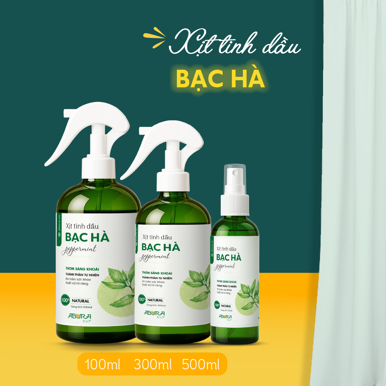 Tinh Dầu Xịt Thơm Bạc Hà ABURA