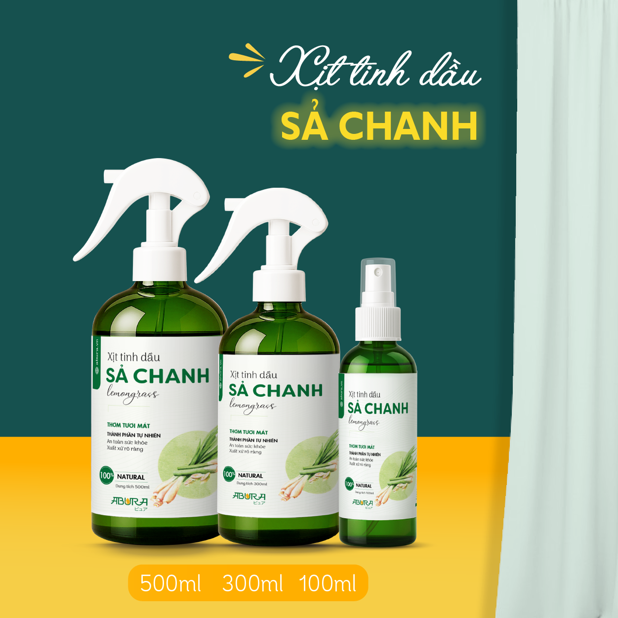 Tinh dầu xịt thơm Sả Chanh