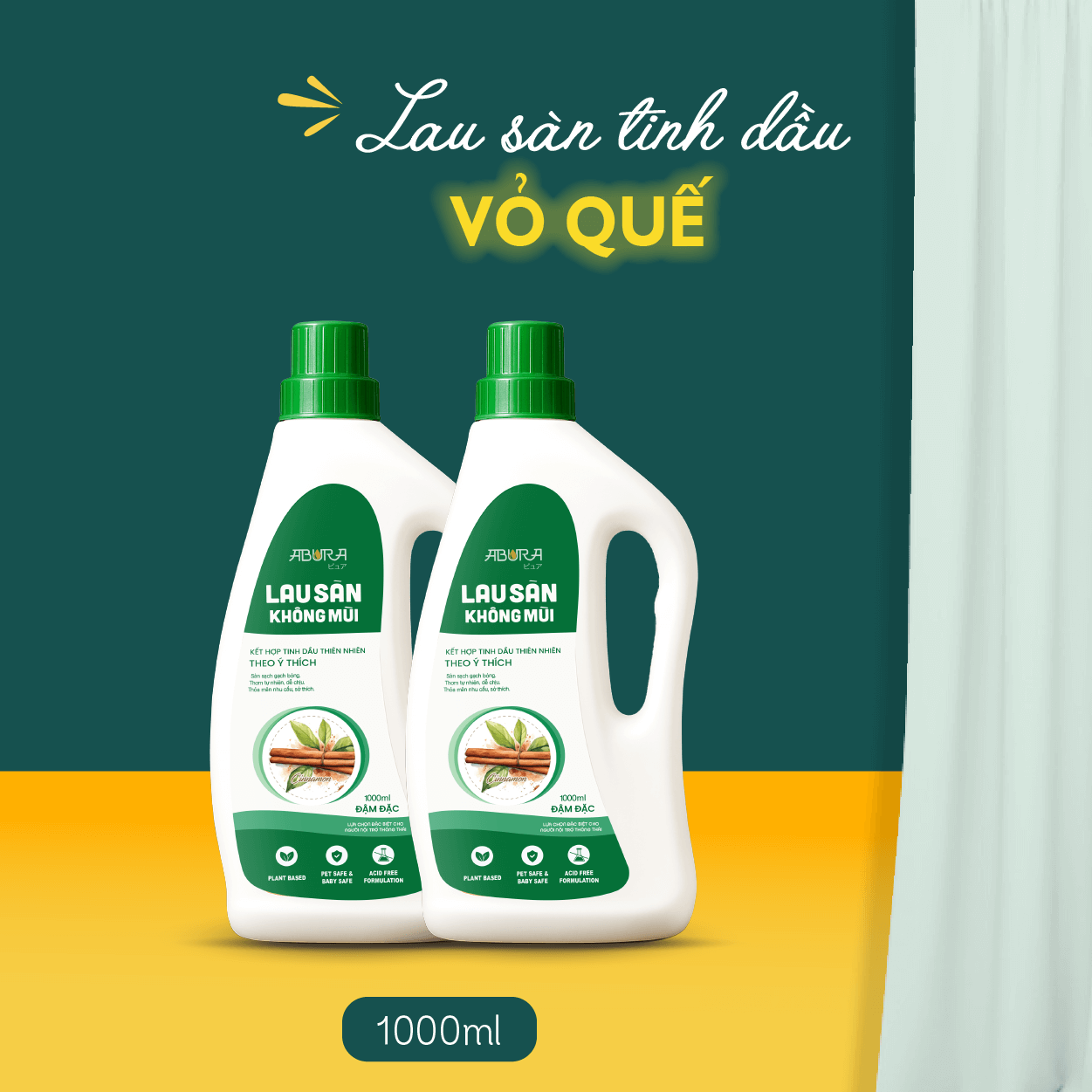 Nước lau sàn hương Vỏ Quế ABURA