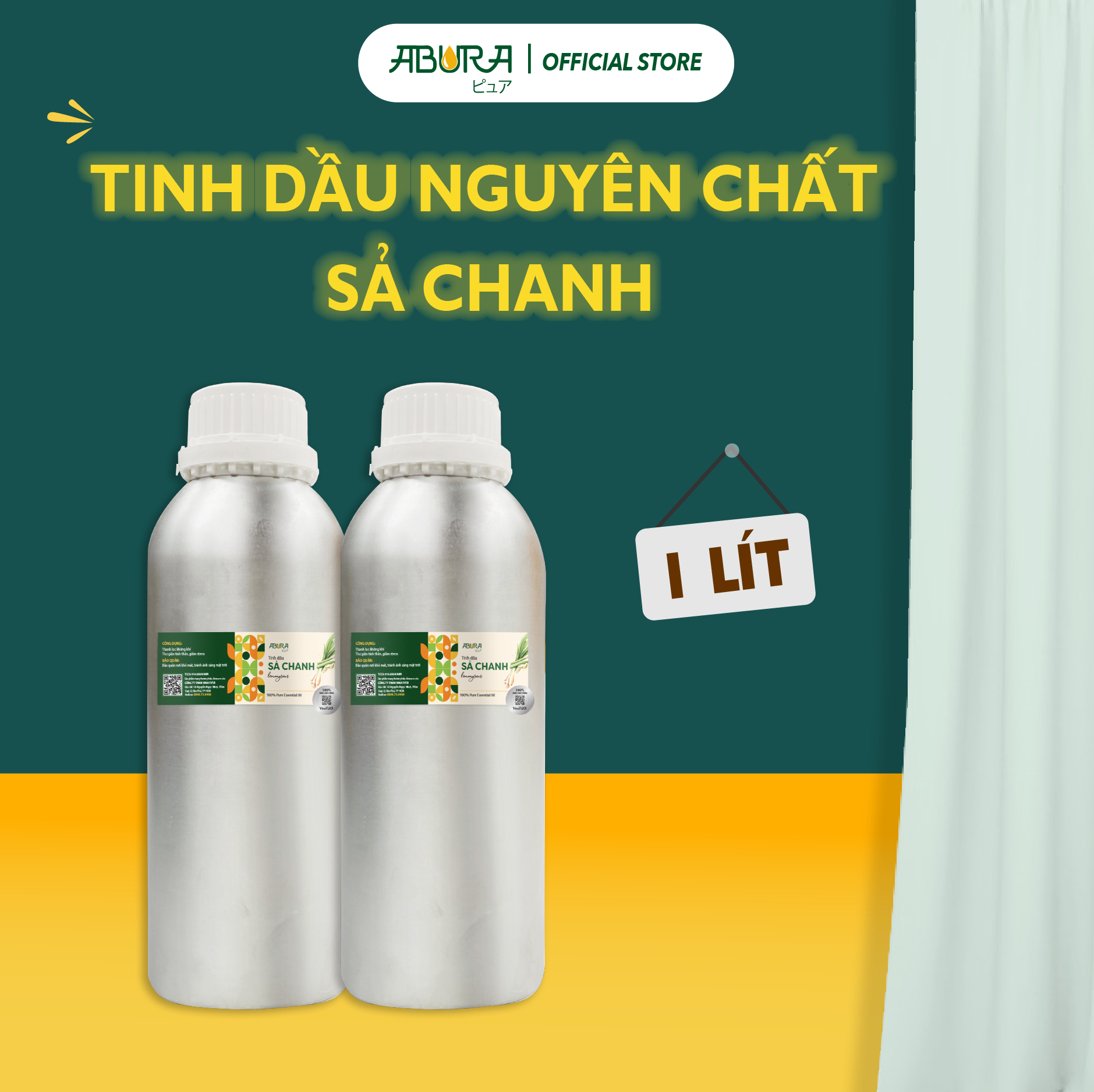 Tinh dầu sả chanh nguyên chất 1 Lít