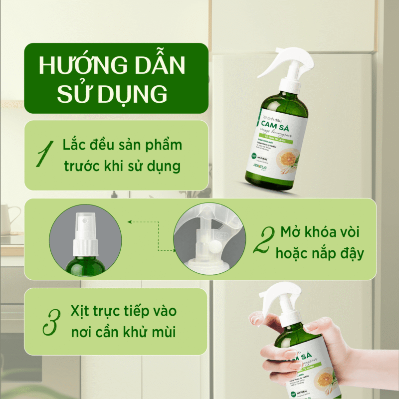 Cách Sử Dụng Chai Xịt Tinh Dầu Vệ Sinh Tủ Lạnh ABURA