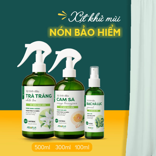Chai Xịt Thơm Khử Mùi Khử Khuẩn Mũ Bảo Hiểm ABURA 100ml/300ml/500ml