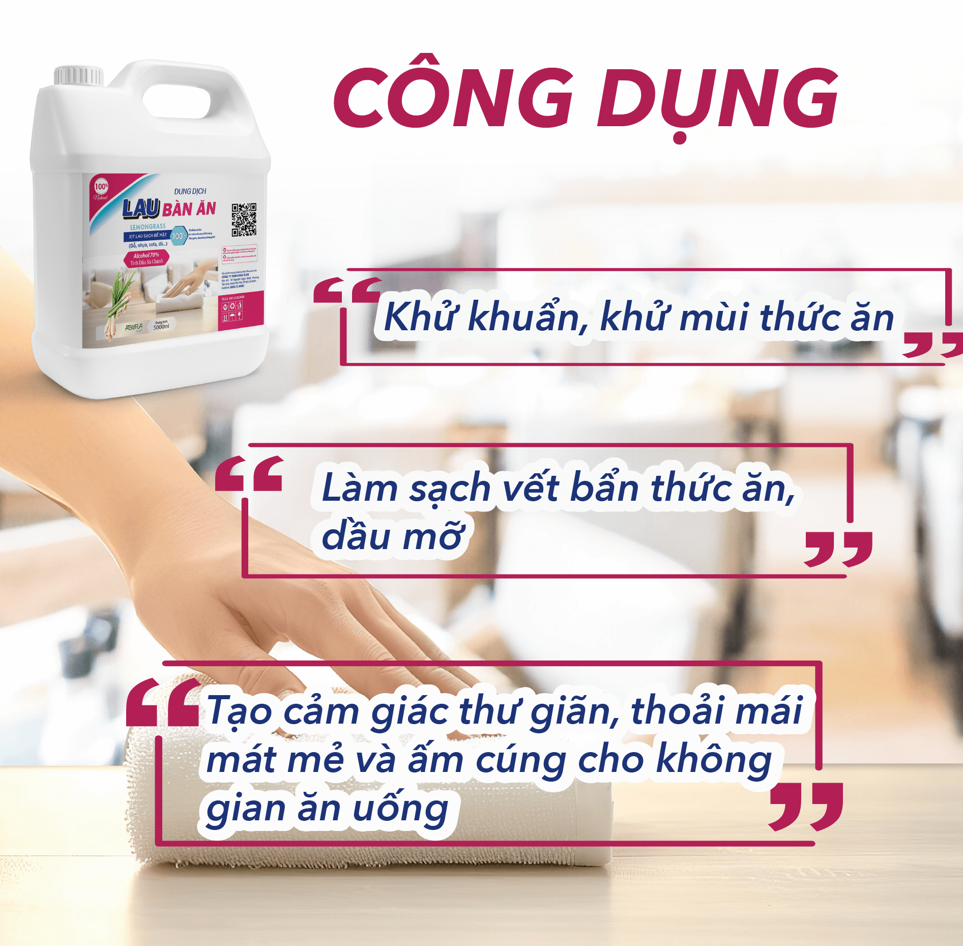 cong-dung-dung-dich-lau-ban-an Công dụng của dung dịch lau bàn ăn 5 lít