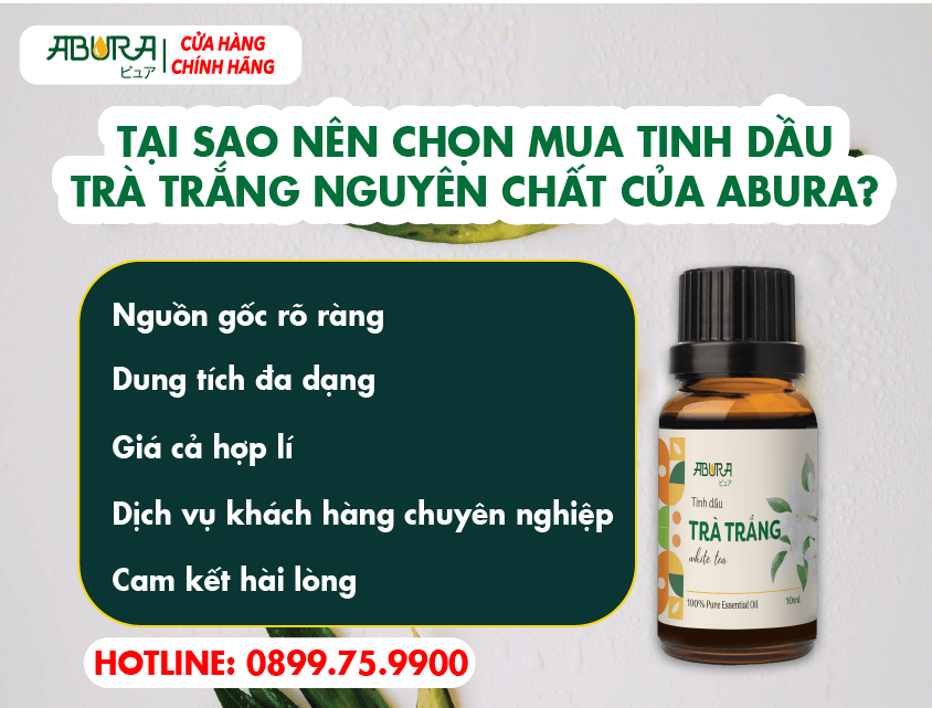 Tại sao nên chọn mua tinh dầu trà trắng nguyên chất của Abura