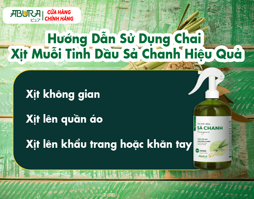 Hướng Dẫn Sử Dụng Chai Xịt Muỗi Tinh Dầu Sả Chanh Hiệu Quả