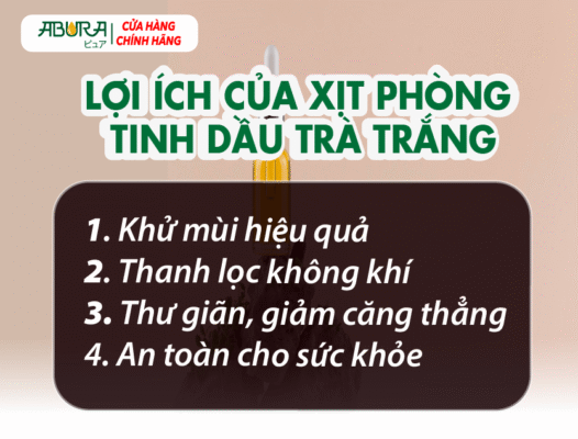 Lợi ích của xịt phòng tinh dầu trà trắng