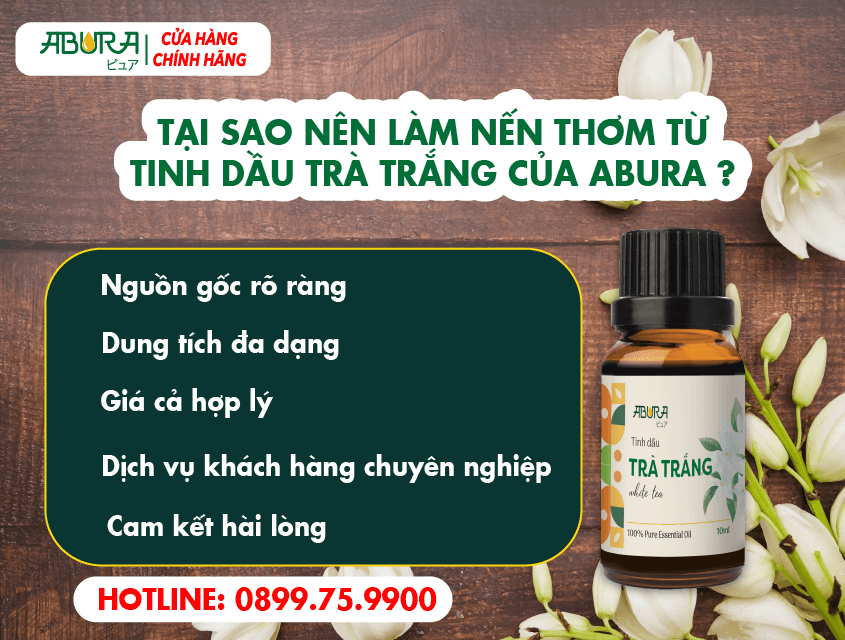 Tại sao nên làm nến thơm từ tinh dầu trà trắng của Abura