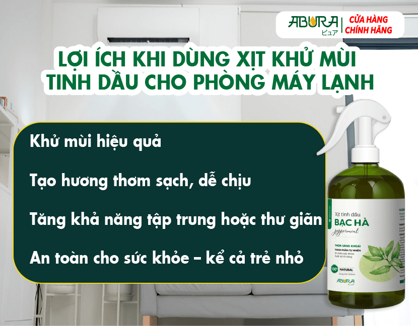 Lợi Ích Khi Dùng Xịt Khử Mùi Tinh Dầu Cho Phòng Máy Lạnh