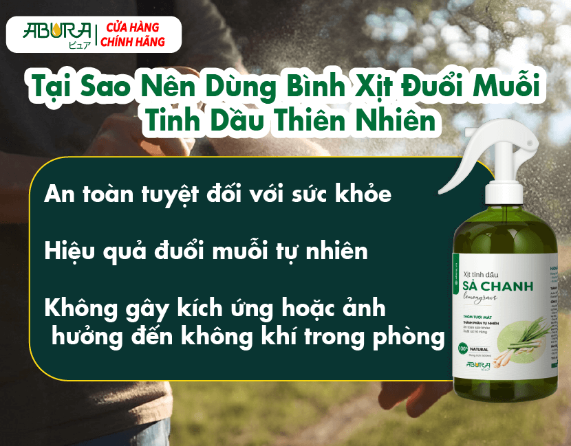 Tại Sao Nên Dùng Bình Xịt Đuổi Muỗi Tinh Dầu Thiên Nhiên