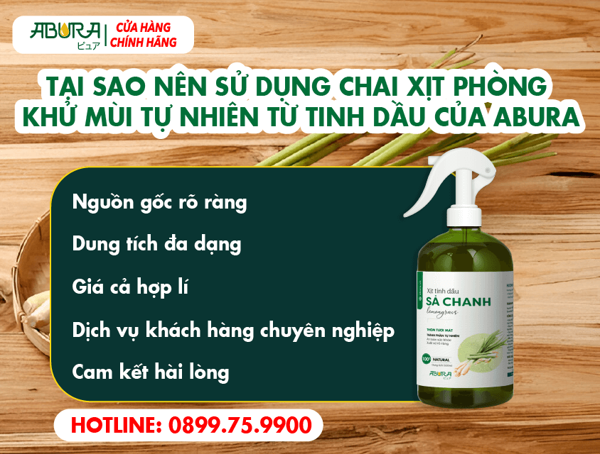 Tại sao nên sử dụng chai xịt phòng khử mùi tự nhiên từ tinh dầu của Abura
