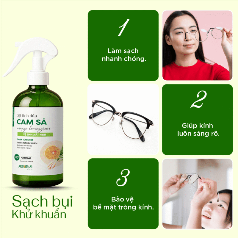 Công dụng nổi bật của sản phẩm Xịt Vệ Sinh Mắt Kính