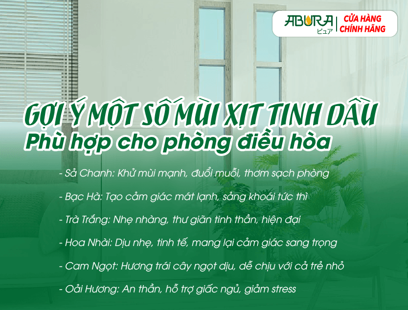 Gợi ý một số mùi tinh dầu làm thơm phòng điều hòa hiệu quả nhất