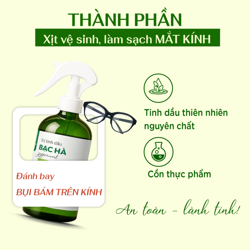 Thành phần sản phẩm Xịt Vệ Sinh Mắt Kính