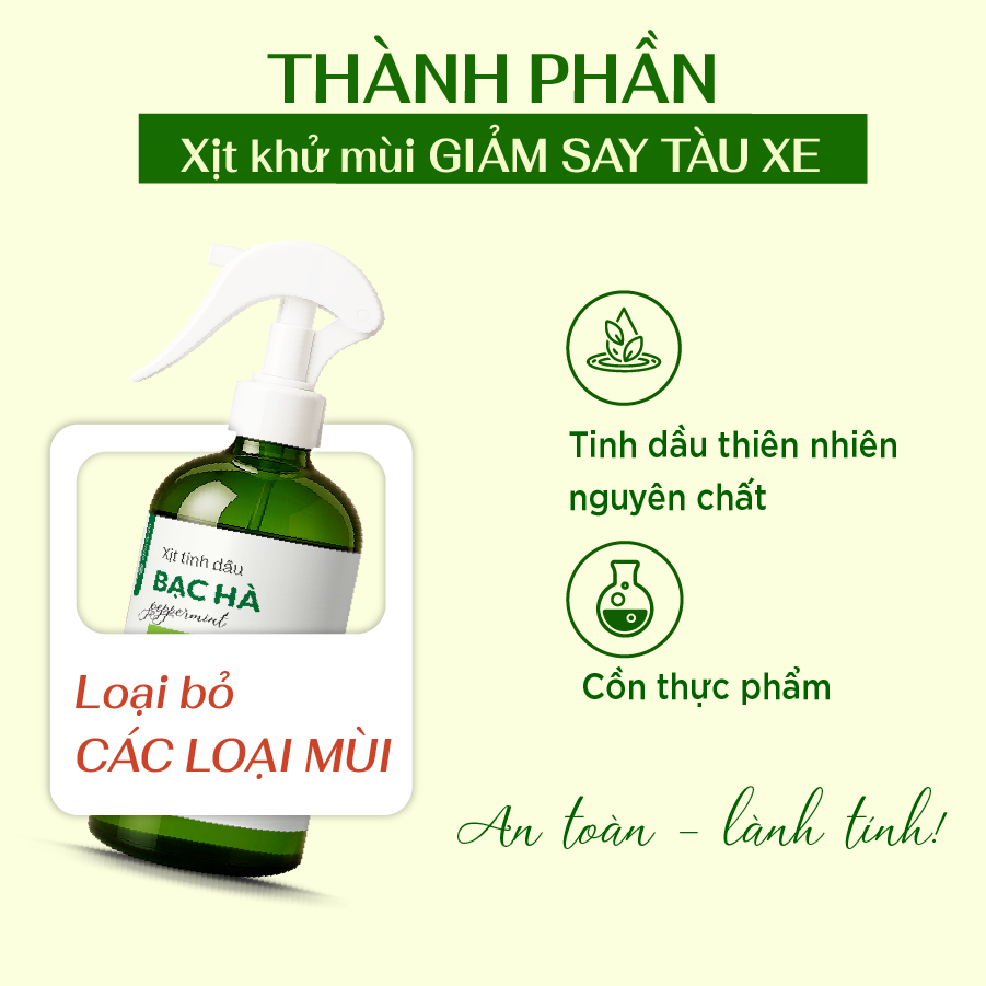 Thành phần của Tinh Dầu Xịt Giảm Say Tàu Xe Thành phần của Tinh Dầu Xịt Giảm Say Tàu Xe