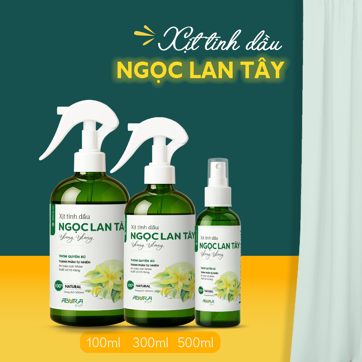 Xịt Tinh Dầu Cao Cấp Ngọc Lan Tây – Hương Hoa Nồng Nàn, Thanh Lọc Không Gian Sống