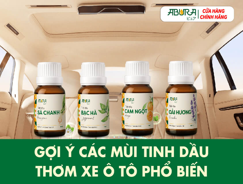 Gợi ý các mùi tinh dầu thơm xe ô tô phổ biến