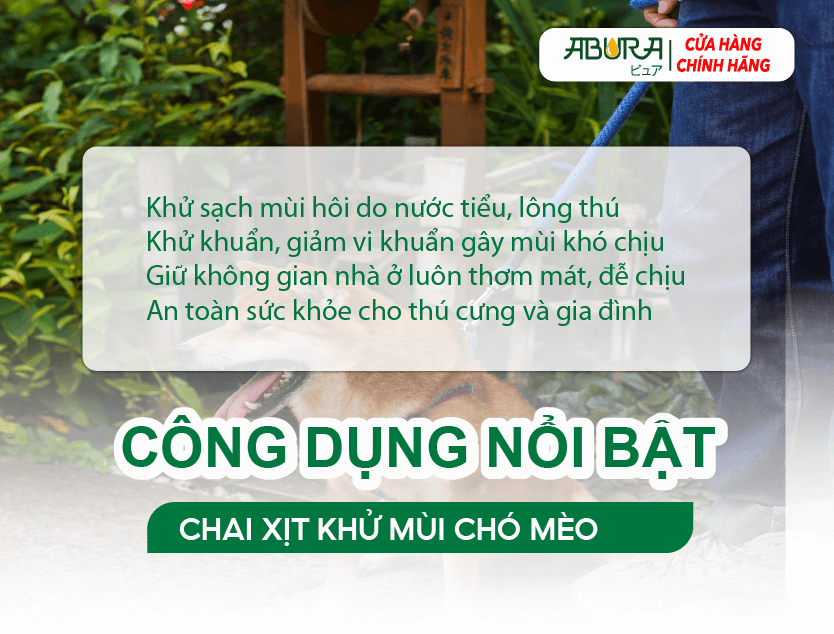 Công dụng nổi bật Chai Xịt Khử Mùi Chó Mèo