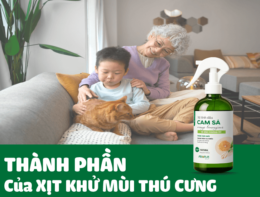 Thành phần chính của Xịt Khử Mùi Thú Cưng