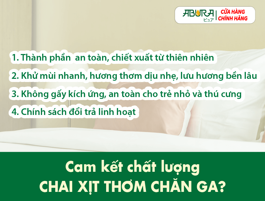 Cam kết chất lượng Xịt Thơm Chăn Ga