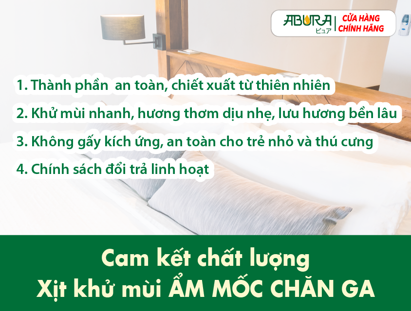 Cam kết chất lượng Xịt Thơm Phòng Ngủ Chăn Ga Gối Cao Cấp