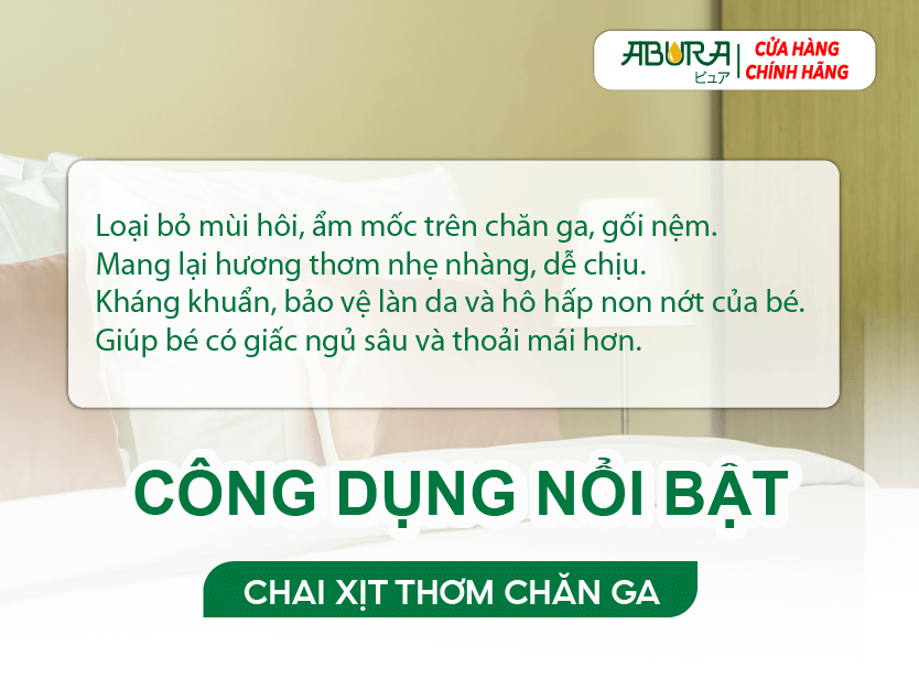 Công dụng nổi bật của Xịt Thơm Chăn Ga