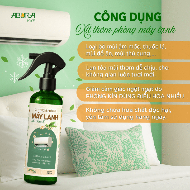 Công dụng nổi bật của Xịt Thơm Phòng Máy Lạnh