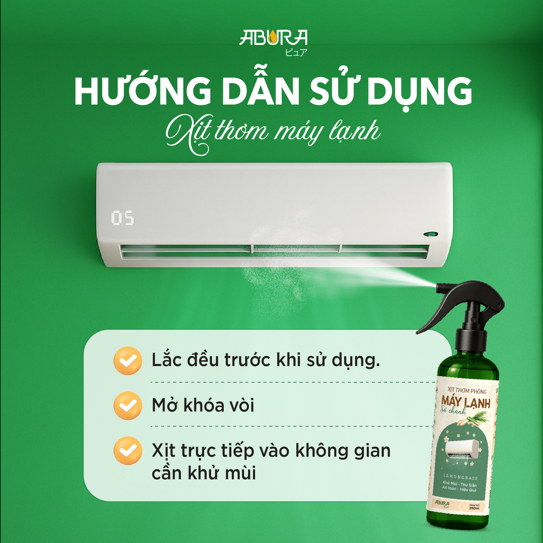 Hướng dẫn sử dụng Xịt Thơm Phòng Máy Lạnh Hướng dẫn sử dụng Xịt Thơm Phòng Máy Lạnh