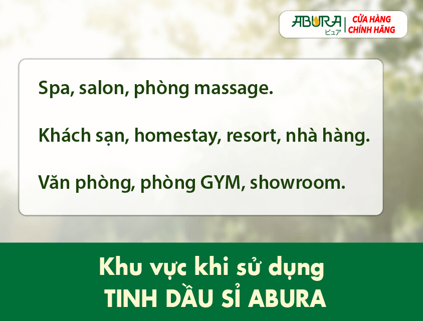Cam kết từ ABURA – Nhà cung cấp tinh dầu sỉ cho cơ sở dịch vụ