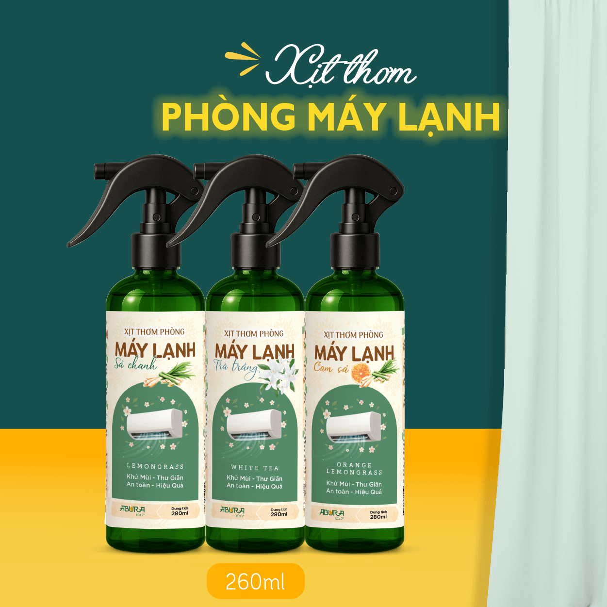 Xịt Thơm Phòng Máy Lạnh 260ml – Giải Pháp Khử Mùi Và Làm Thơm Không Gian Kín Hiệu Quả
