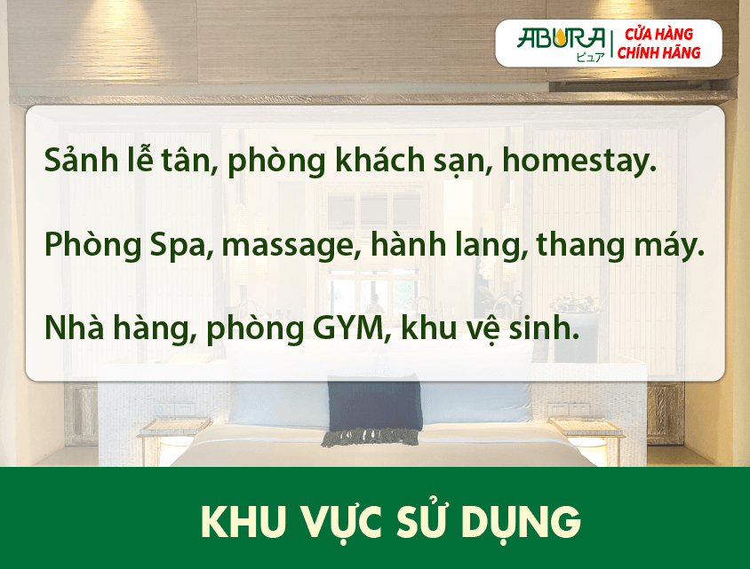 Khu vực ứng dụng Giải Pháp Mùi Hương Đồng Nhất