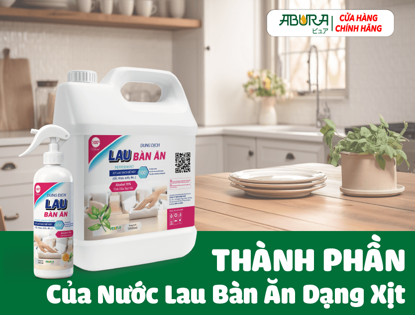 Thành phần của Nước Lau Bàn Ăn Dạng Xịt