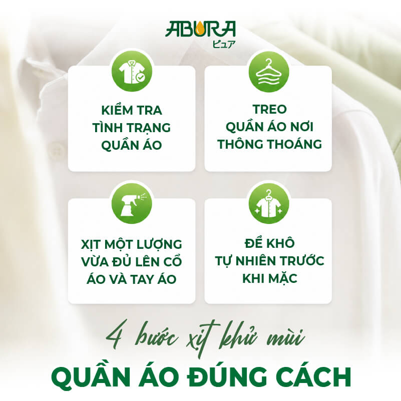 Hướng dẫn cách sử dụng xịt khử mùi quần áo đúng cách với 4 bước đơn giản