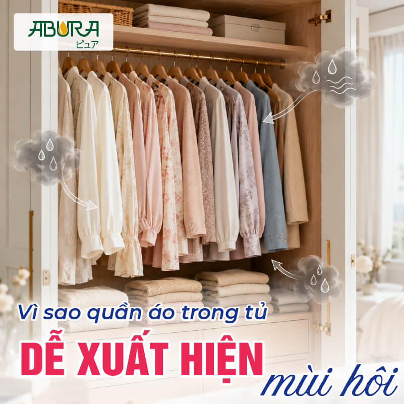  Nguyên nhân quần áo trong tủ kín xuất hiện mùi hôi và mùi ẩm